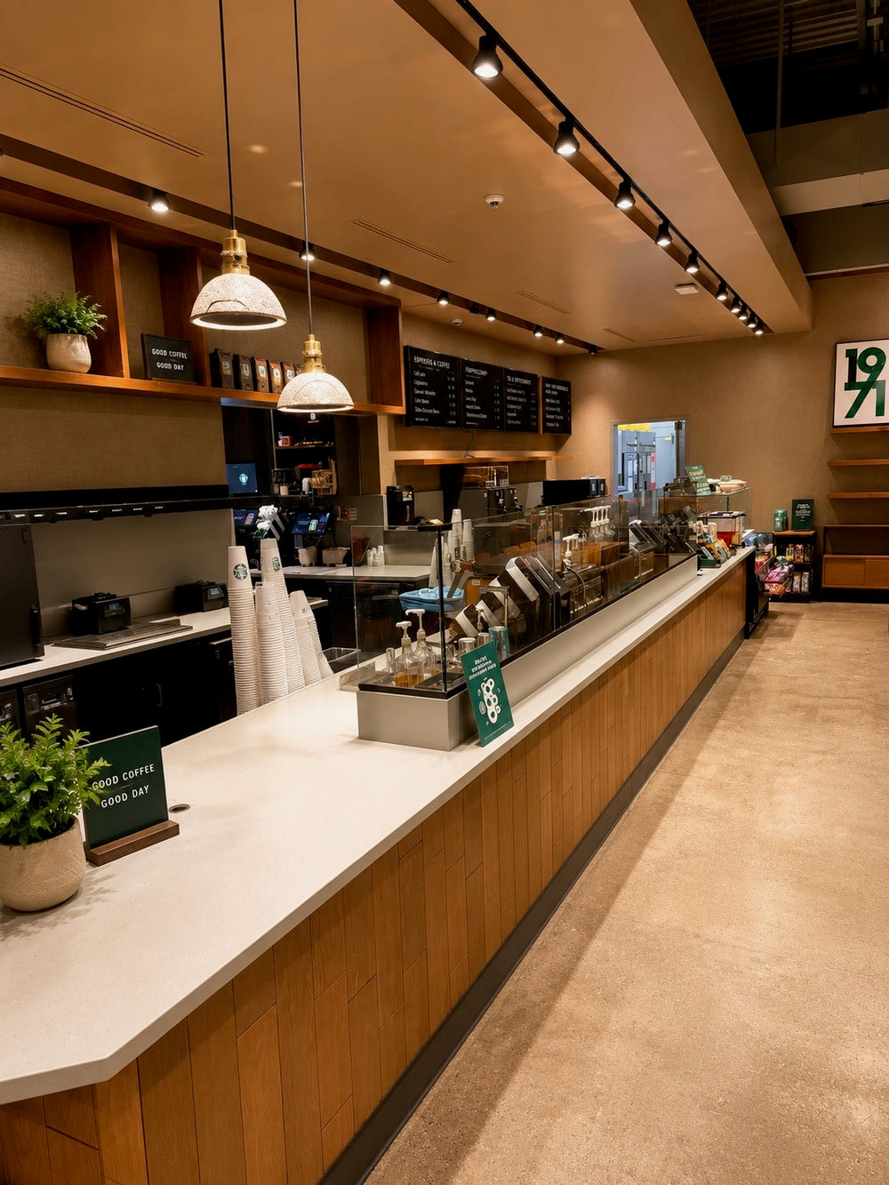Café counter and millwork