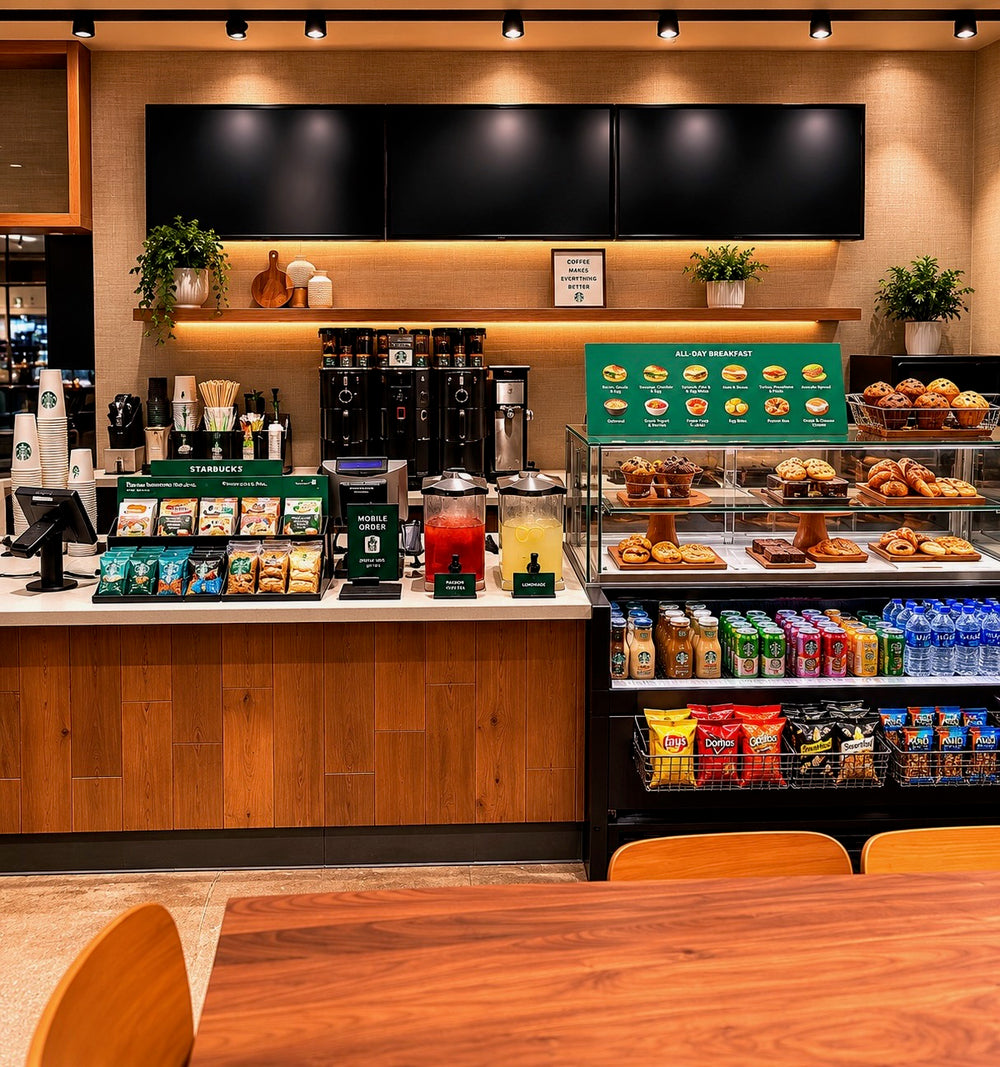 Café service counter
