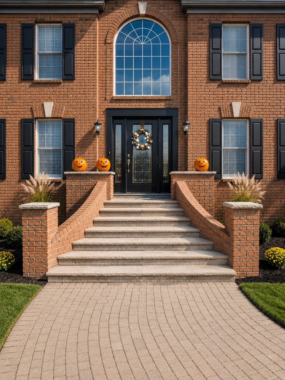 Front entry and steps