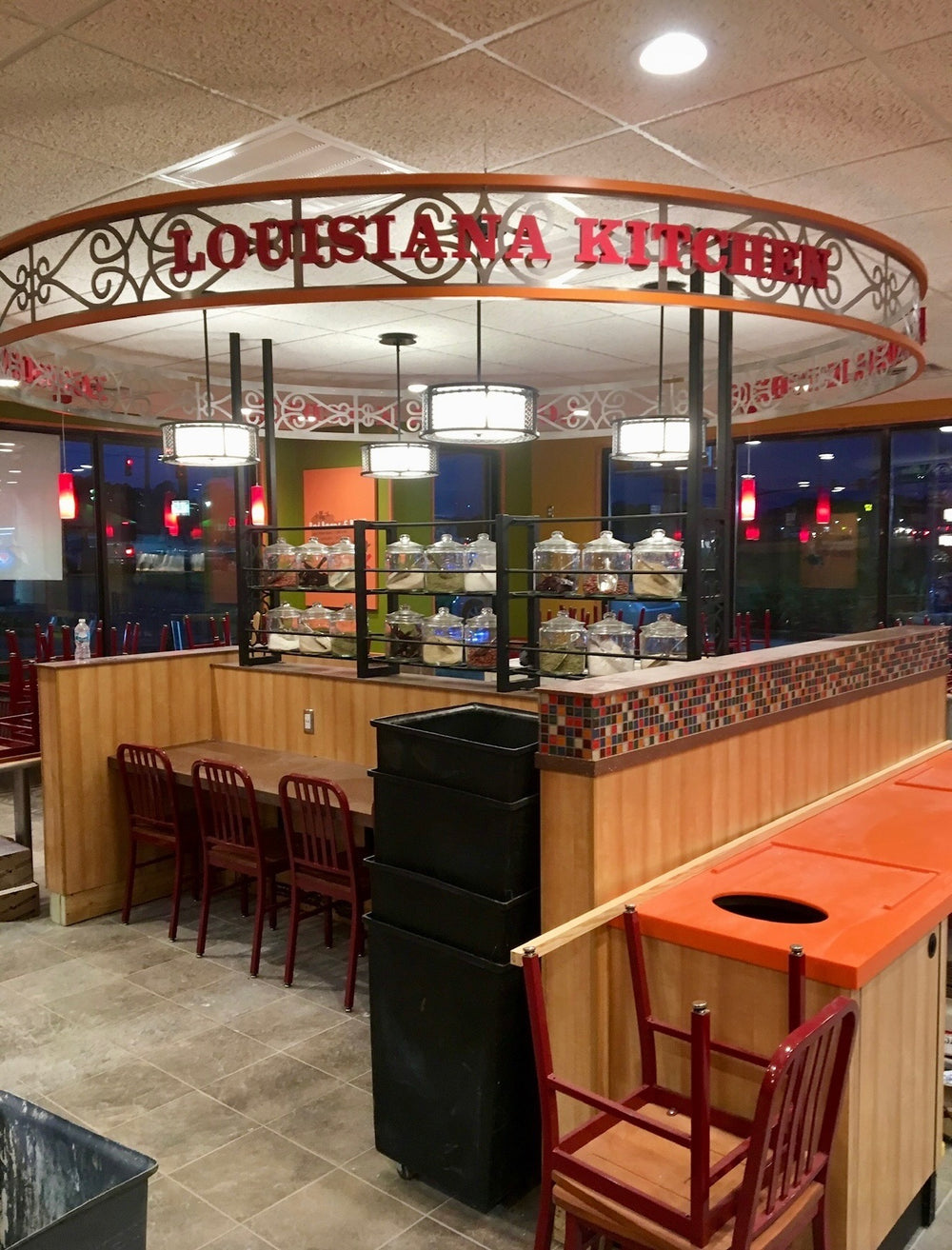 Restaurant dining and service area